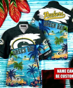 NFL Green Bay Packers Logo Fans Love Custom Your Name Hawaiian Shirt Full Over Print