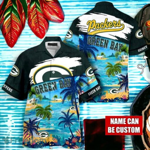 NFL Green Bay Packers Logo Fans Love Custom Your Name Hawaiian Shirt Full Over Print Product Photo 1