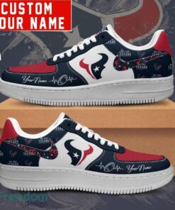 NFL Houston Texans Personalized Name AF1 Air Force Sneakers For Men Women