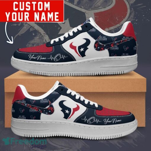 NFL Houston Texans Personalized Name AF1 Air Force Sneakers For Men Women Product Photo 1