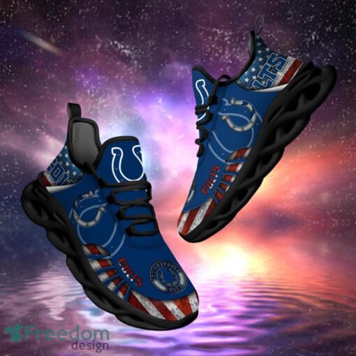 NFL Indianapolis Colts Design Logo & America Flag Gift For Fans Max Shoes Product Photo 1