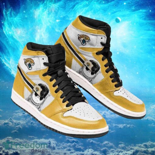 NFL Jacksonville Jaguars Custom Jack Skellington Printing Air Jordan Hightop Shoes Product Photo 1