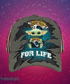 NFL Jacksonville Jaguars Logo Design Baby Yoda For Life Gifts For Fans Full Over Print Cap