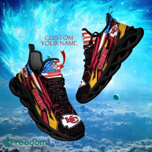 NFL Kansas City Chiefs Design For Fans Loves Custom Your Name Max Soul Shoes Product Photo 1