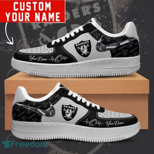 NFL Las Vegas Raiders Personalized Name AF1 Air Force Sneakers For Men Women Product Photo 1