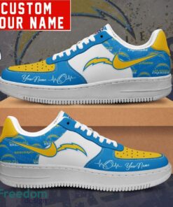 NFL Los Angeles Chargers Personalized Name AF1 Air Force Sneakers For Men Women