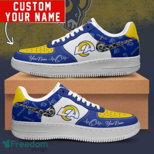 NFL Los Angeles Rams Personalized Name AF1 Air Force Sneakers For Men Women Product Photo 1