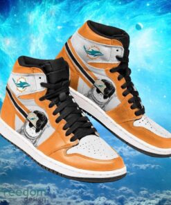 NFL Miami Dolphins Custom Jack Skellington Printing Air Jordan Hightop Shoes