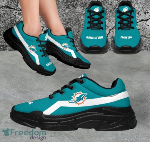 NFL Miami Dolphins Custom Simple Logo For Fans Sneakers Shoes Product Photo 1