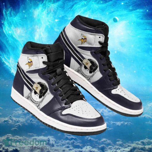 NFL Minnesota Vikings Custom Jack Skellington Printing Air Jordan Hightop Shoes Product Photo 1