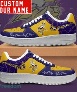 NFL Minnesota Vikings Personalized Name AF1 Air Force Sneakers For Men Women