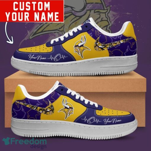 NFL Minnesota Vikings Personalized Name AF1 Air Force Sneakers For Men Women Product Photo 1