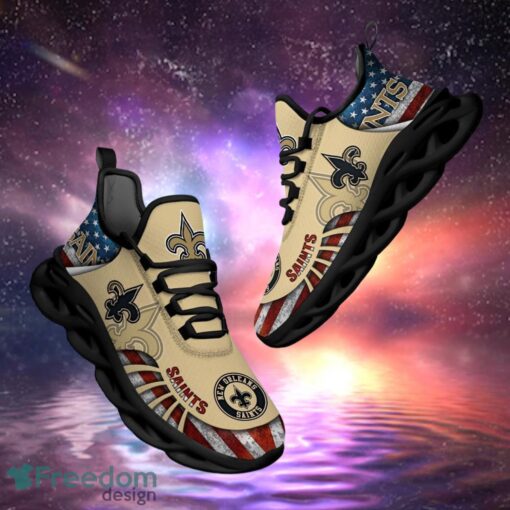 NFL New England Patriots Design Logo & America Flag Gift For Fans Max Shoes Product Photo 1