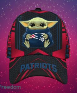 NFL New England Patriots Logo Design Dark Type Baby Yoda Gifts For Fans Full Over Print Cap