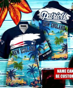 NFL New England Patriots Logo Fans Love Custom Your Name Hawaiian Shirt Full Over Print