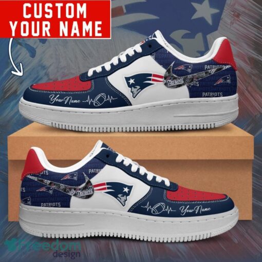 NFL New England Patriots Personalized Name AF1 Air Force Sneakers For Men Women Product Photo 1