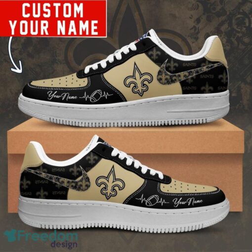 NFL New Orleans Saints Personalized Name AF1 Air Force Sneakers For Men Women Product Photo 1