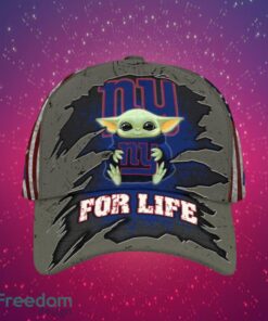 NFL New York Giants Logo Design Baby Yoda For Life Gifts For Fans Full Over Print Cap