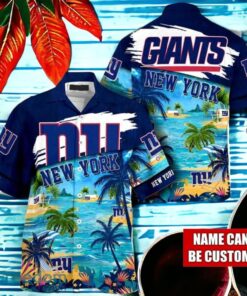 NFL New York Giants Logo Fans Love Custom Your Name Hawaiian Shirt Full Over Print