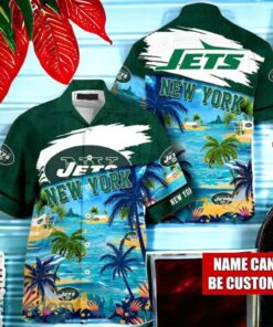 NFL New York Jets Logo Fans Love Custom Your Name Hawaiian Shirt Full Over Print