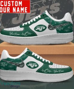 NFL New York Jets Personalized Name AF1 Air Force Sneakers For Men Women