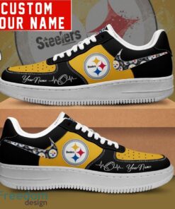 NFL Pittsburgh Steelers Personalized Name AF1 Air Force Sneakers For Men Women