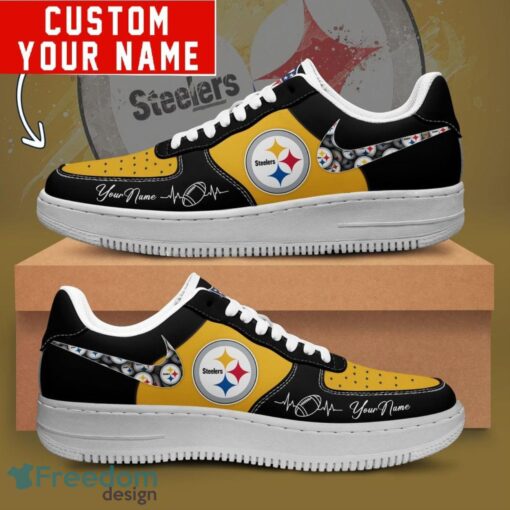 NFL Pittsburgh Steelers Personalized Name AF1 Air Force Sneakers For Men Women Product Photo 1