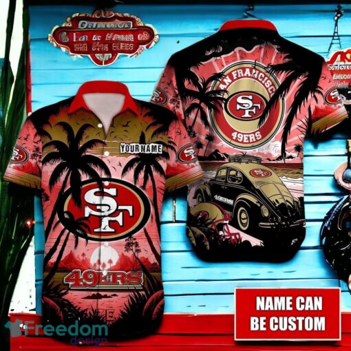 NFL San Francisco 49ers Logo Fans Love Aloha Hawaiian Shirt Full Over Print Product Photo 1