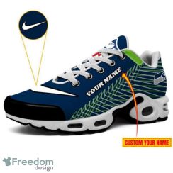 NFL Seattle Seahawks Custom Name Striped Pattern Air Cushion Sneakers Product Photo 3