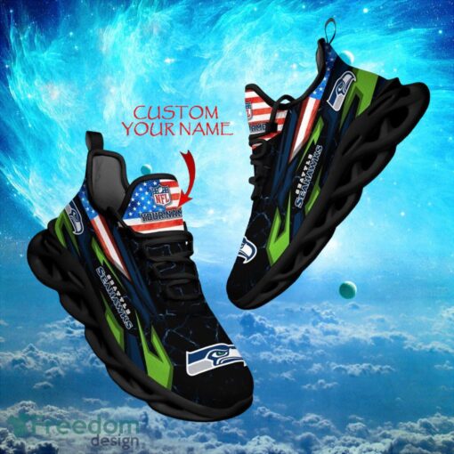 NFL Seattle Seahawks Design For Fans Loves Custom Your Name Max Soul Shoes Product Photo 1