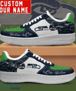 NFL Seattle Seahawks Personalized Name AF1 Air Force Sneakers For Men Women