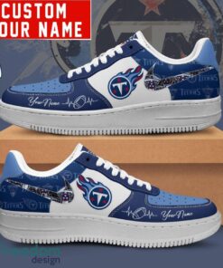 NFL Tennessee Titans Personalized Name AF1 Air Force Sneakers For Men Women