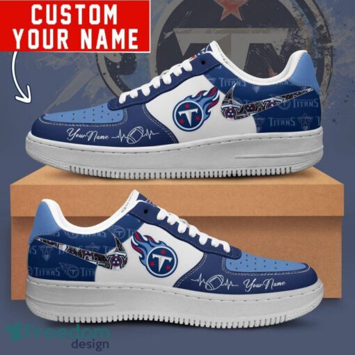 NFL Tennessee Titans Personalized Name AF1 Air Force Sneakers For Men Women Product Photo 1