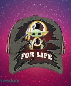 NFL Washington Commanders Design Baby Yoda For Life Gifts For Fans Full Over Print Cap