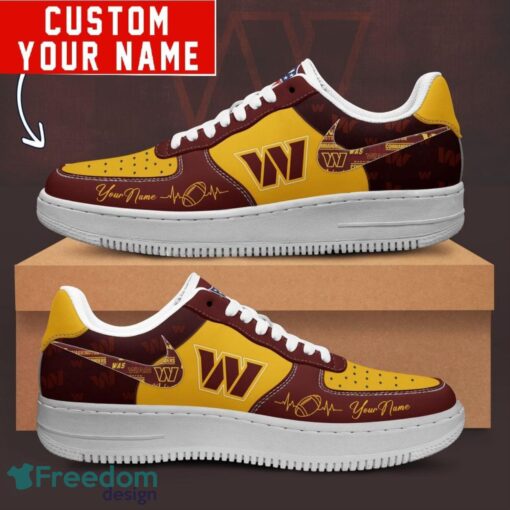 NFL Washington Commanders Personalized Name AF1 Air Force Sneakers For Men Women Product Photo 1