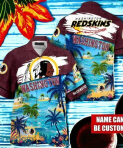 NFL Washington Redskins Logo Fans Love Custom Your Name Hawaiian Shirt Full Over Print