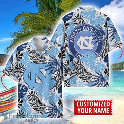 North Carolina Tar Heels Aloha Hawaiian Shirt Custom Name Summer Gift Holiday Team Shirt Product Photo 1