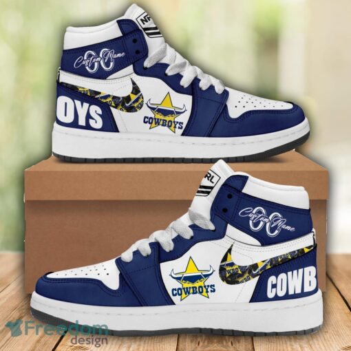 North Queensland Cowboys NRL Air Jordan 1 Hight Top Shoes For Men Women Custom Name And Number Product Photo 1