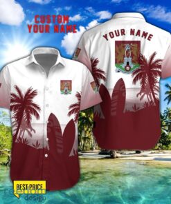 Northampton Town F.C Combo Hawaiian Shirt And Shorts Surfboards Coconut Custom Name For Fans Product Photo 1