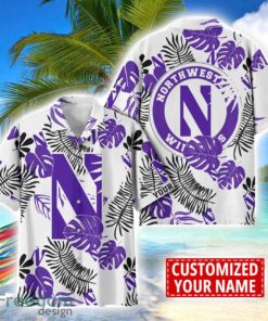 Northwestern Wildcats Aloha Hawaiian Shirt Custom Name Summer Gift Holiday Team Shirt