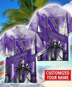 Northwestern Wildcats Hawaii Shirt Custom Name Sports Team Beach Shirt