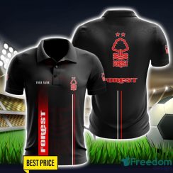 Nottingham Forest F.C 3D Polo Shirt Black Color For Men