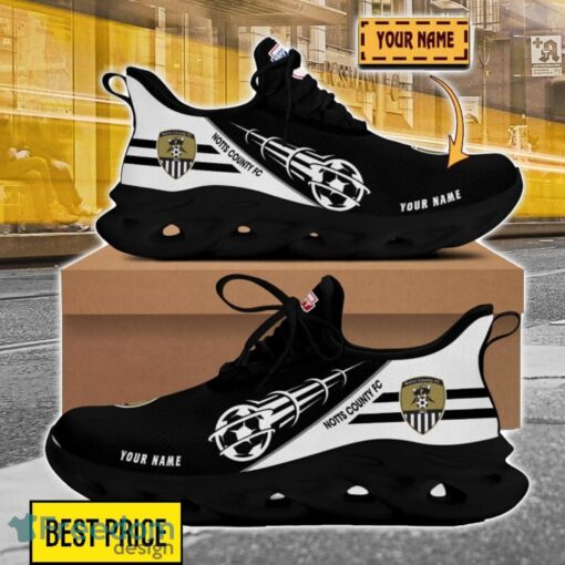 Notts County FC Custom Name Sneakers Limited Max Soul Shoes For Men Women Product Photo 2