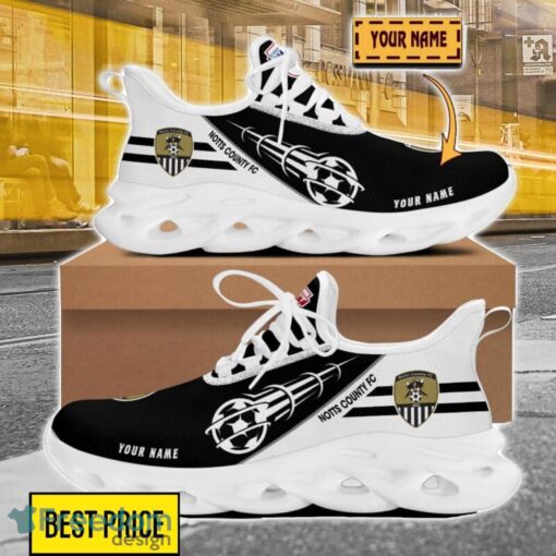 Notts County FC Custom Name Sneakers Limited Max Soul Shoes For Men Women Product Photo 1