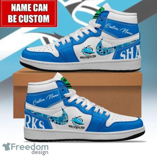 NRL Cronulla-Sutherland Sharks Custom Name Limited Air Jordan Hightop Shoes Men Women Gift Product Photo 1