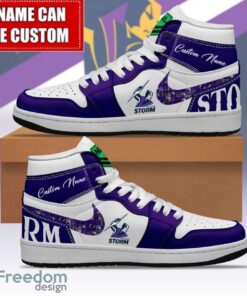 NRL Melbourne Storm Custom Name Limited Air Jordan Hightop Shoes Men Women Gift