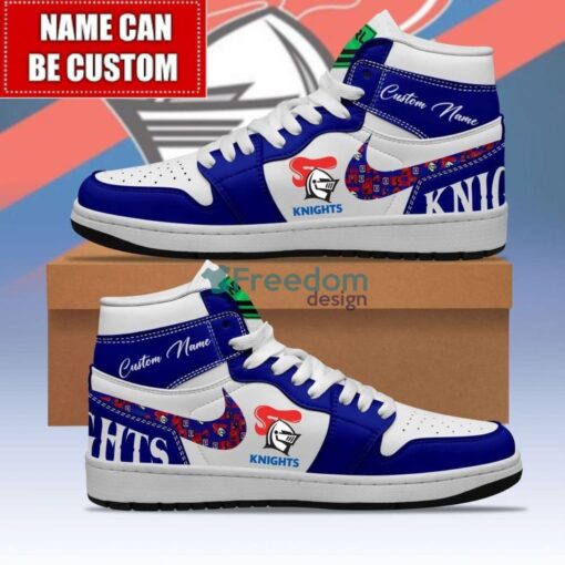 NRL Newcastle Knights Custom Name Limited Air Jordan Hightop Shoes Men Women Gift Product Photo 1