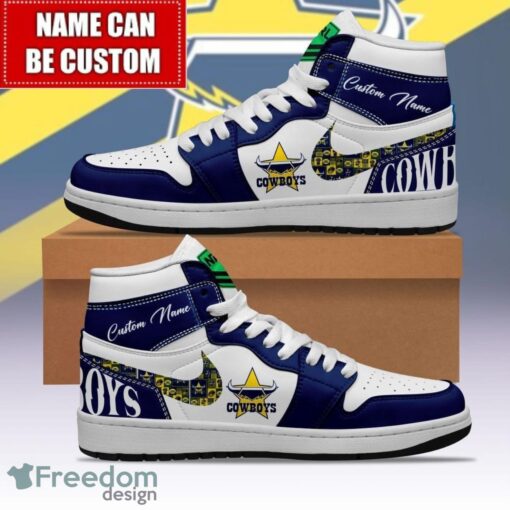 NRL North Queensland Cowboys Custom Name Limited Air Jordan Hightop Shoes Men Women Gift Product Photo 1