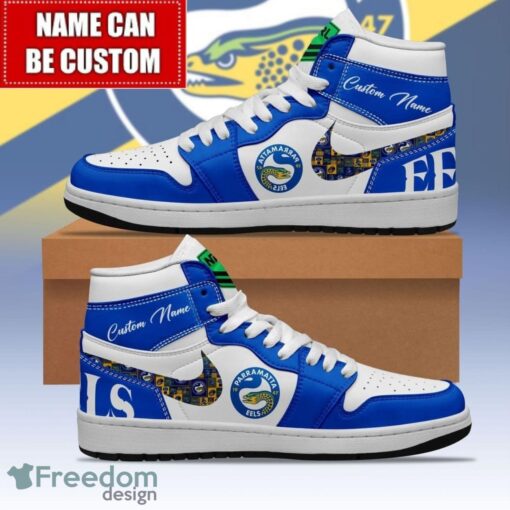 NRL Parramatta Eels Custom Name Limited Air Jordan Hightop Shoes Men Women Gift Product Photo 1