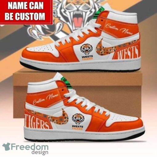 NRL Wests Tigers Custom Name Limited Air Jordan Hightop Shoes Men Women Gift Product Photo 1